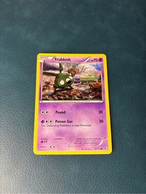Pokemon Trubbish Pink and Yellow Trading Card